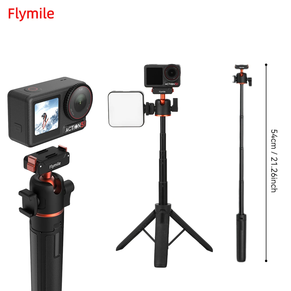 DJI Action 5 Pro/4/3/Osmo 360用マグネット式三脚セルフィー