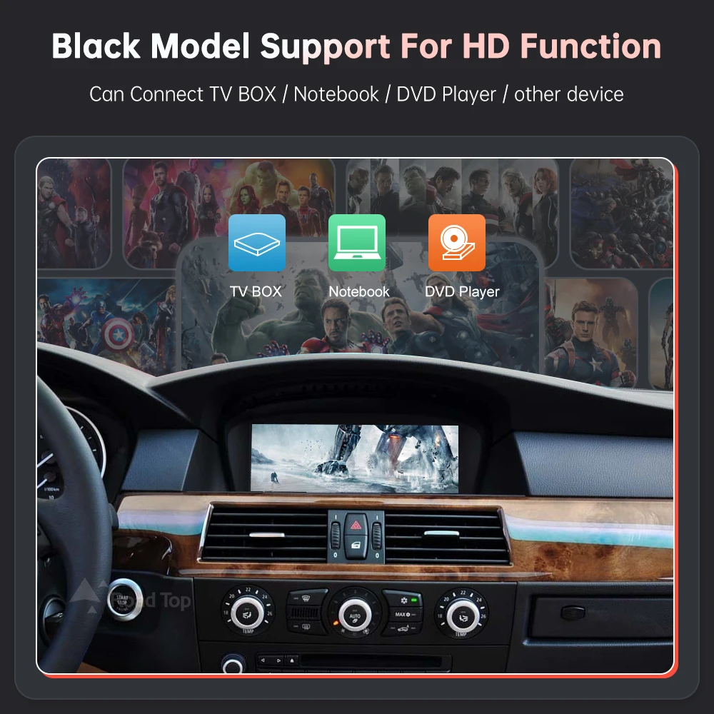 Wireless CarPlay for BMW 3 Series E90 E91 E92 E93 5 Series E60 E61 2008-2013 Android Auto MirrorLink AirPlay Car Play Functions - 4
