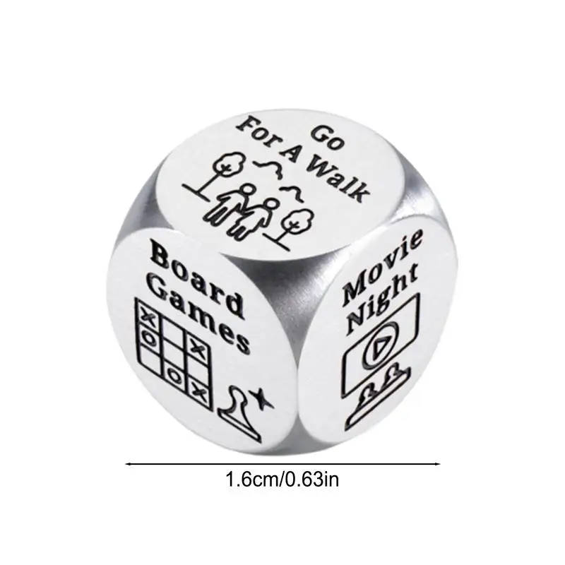 Decision Dice Game Date Night Creative Dice Game Couples Decision Dice Game Accessories Ideas Funny Steel Novelty Toys For