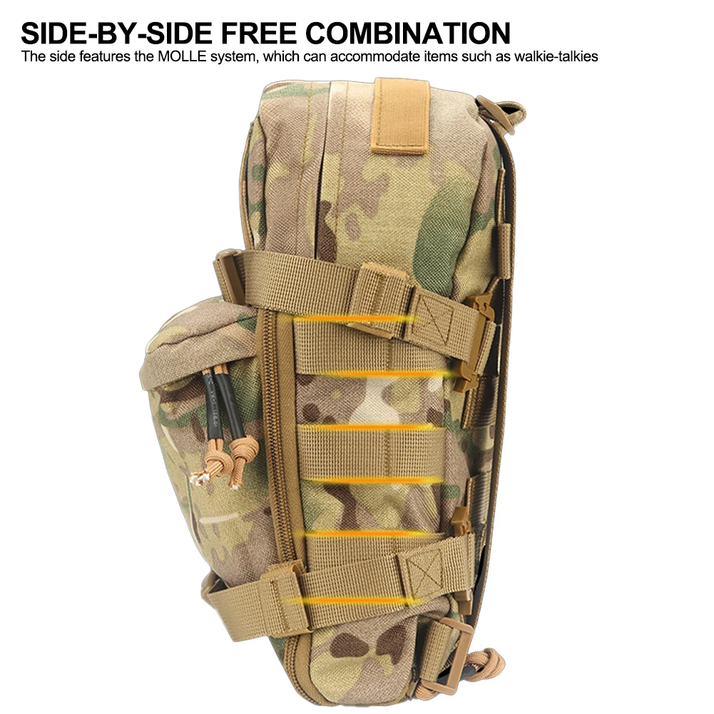 Tactical Hydration Pack Mini Back Panel Water Bag Nylon Molle Pouch Hunting Lightweight Vest Hose Accessories Zipper Backpack
