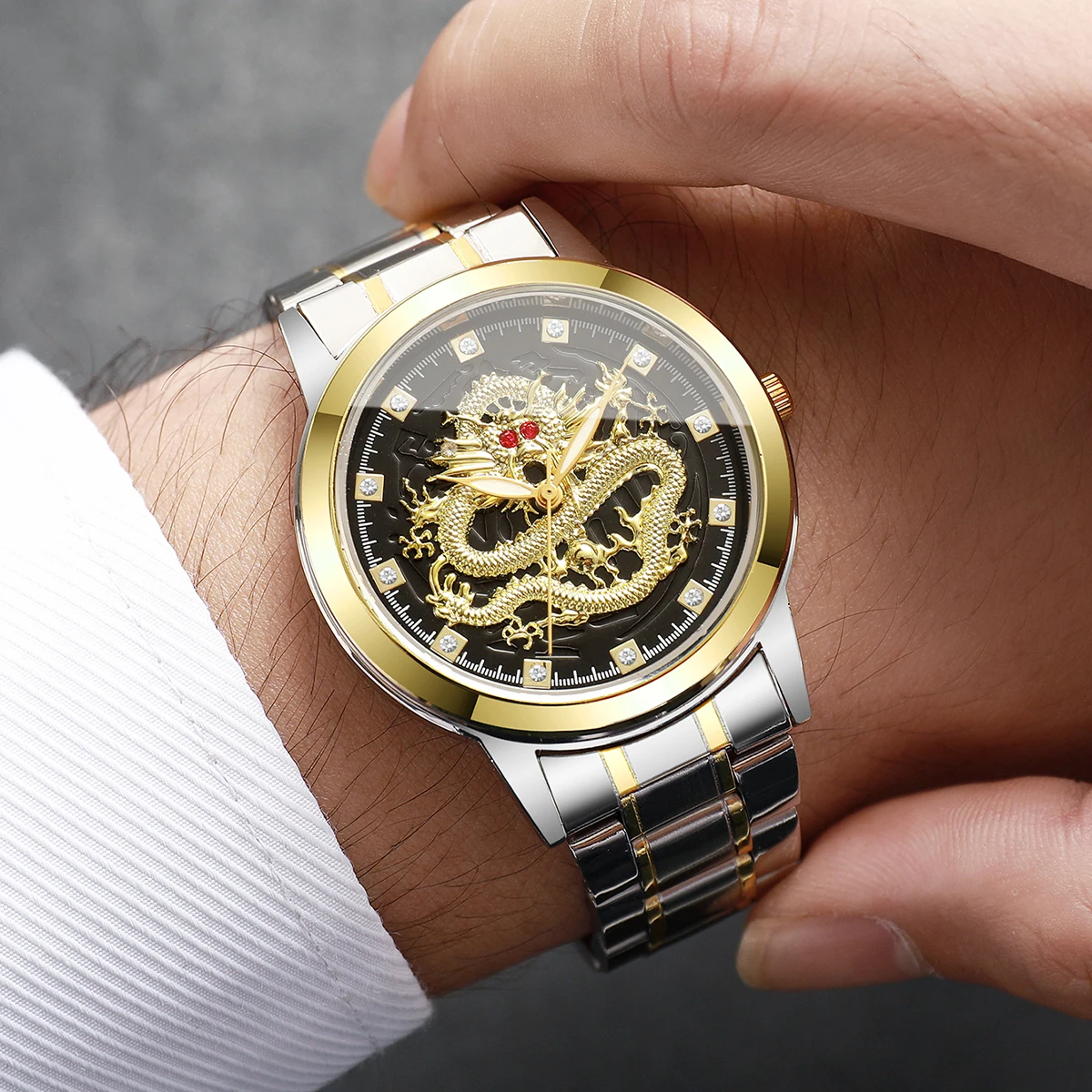 Men's Luxury Watch With Simple Temperament Dial and Business Quartz Watch, The Best Gift Choice (Box Not Included)