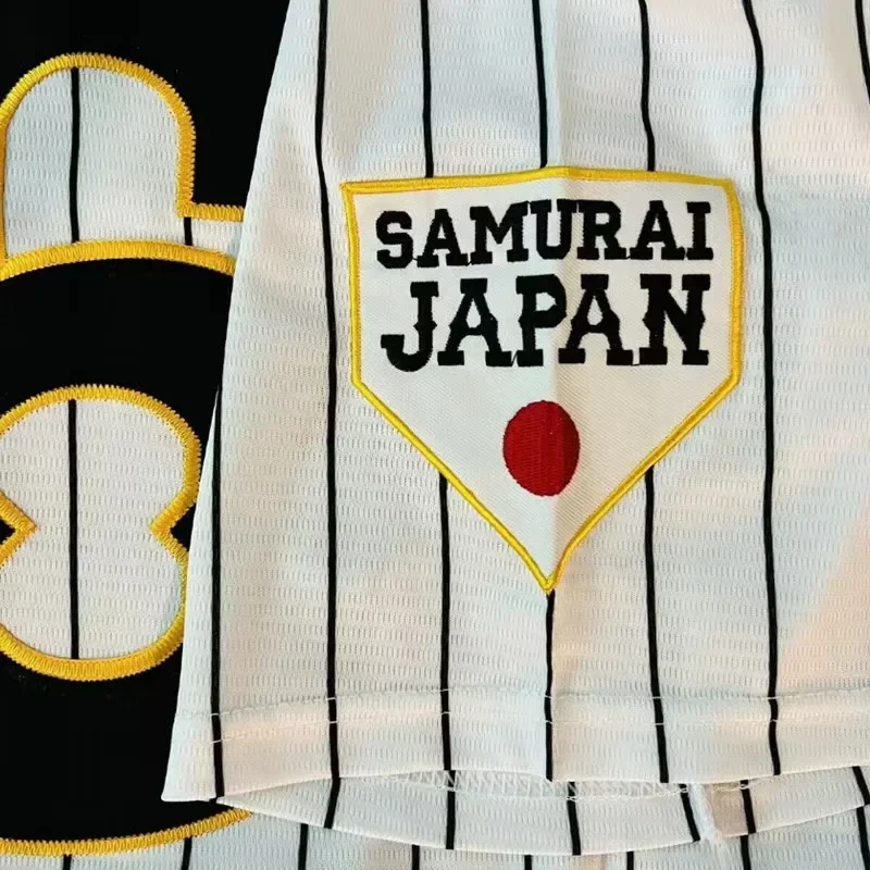 Japan 16 OHTANI Baseball Jersey Oversize Outdoor Sportswear Embroidery Sewing Stripes Hip Hop High Street T-Shirts