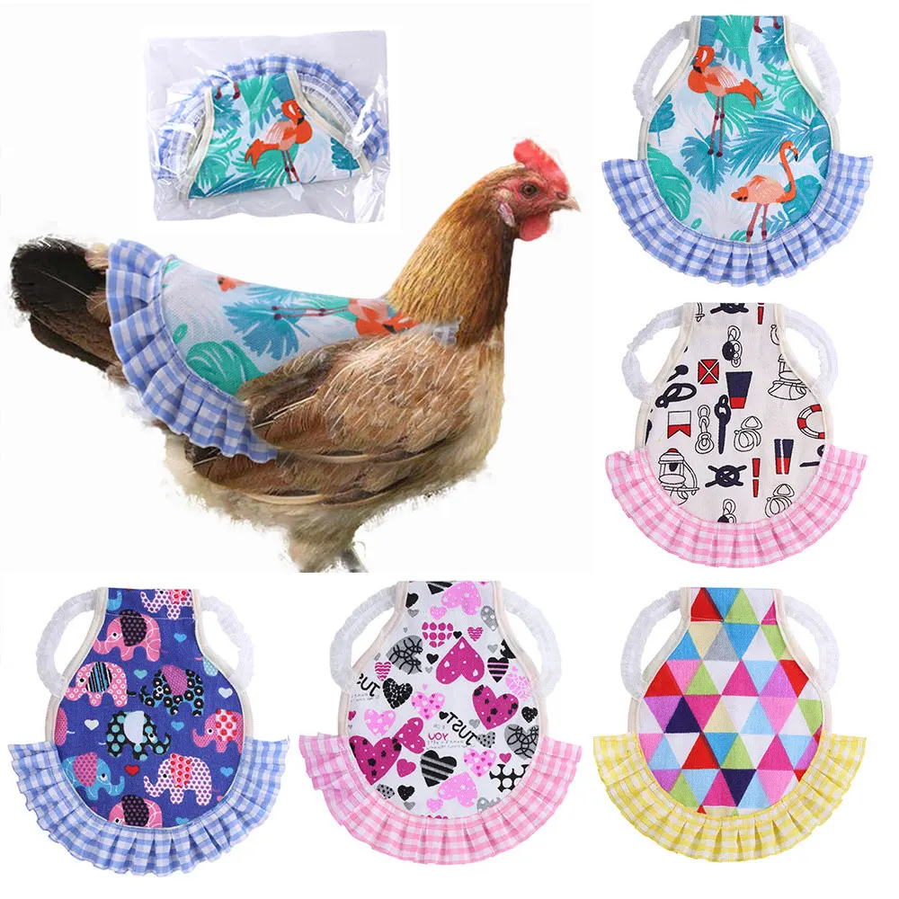 OYIGU Hen Apron, Hen Feather Protective Cover With Elastic, Hen Wing Cover Hens Saddles For Poultry Protector Chicken Saddle