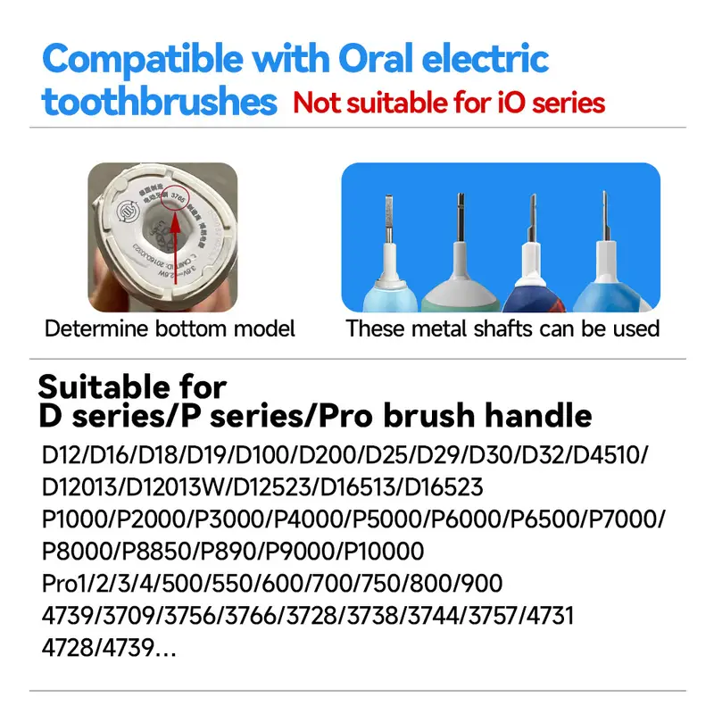 Electric Toothbrush Replacement Brush Heads for Oral  Basic Cleaning B toothbrush nozzle BristlesD100 D25 D30 D32 4739 3709 3744 - Image 3