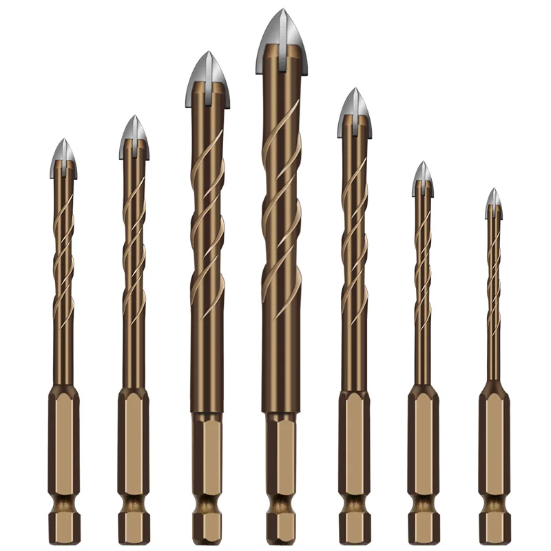 Kříž šestiúhelník dlážděná sklo tmel kov keramika dřevo plastový výmol pila trojúhelník slitina vrtačka kousek rozměr 3mm 4mm 5mm 6mm 8mm 10mm 12mm