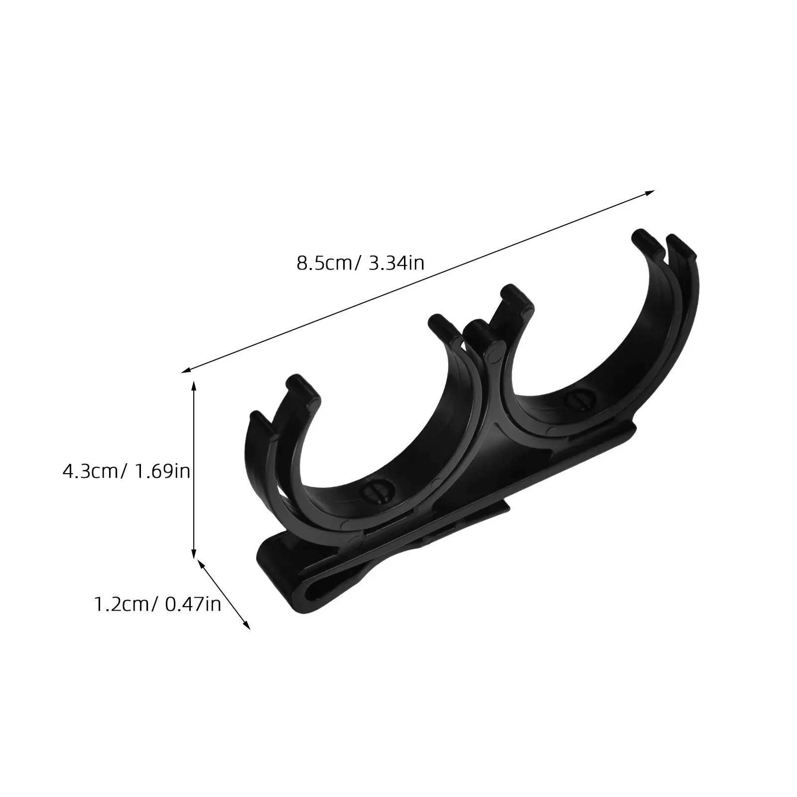 2Pcs 회전식 골프 공 클립 접이식 듀얼 홀더 이동 중 훈련을 위한 강력한 플라스틱 퀵 픽업 골프 액세서리