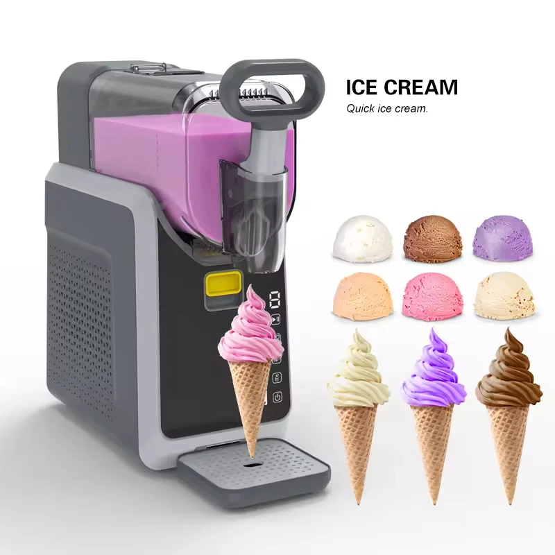 2025 ใหม่ 150W 7-in-1 Professional Ice Cream Machine สําหรับ Home - สแตนเลส,แช่แข็งเครื่องดื่ม & Make Gelato/Sorbet 1