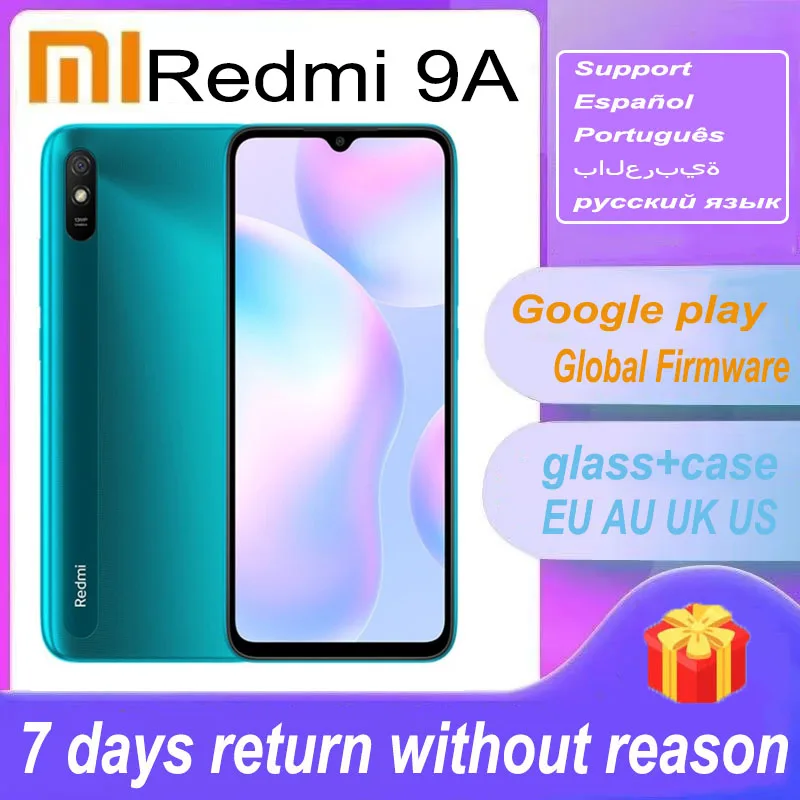 

android Xiaomi Redmi 9A 4G celular Global Version Mobile Phone 4GB 64GB 5000mAh 13MP MTK Helio G25 smartphone Telephone