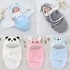 Soft Flannel Winter Warm Baby Swaddle Blanket Thicken Plush Lining Hooded Blanket for 0-6 Months Newborn Envelope Cocoon Blanket 1