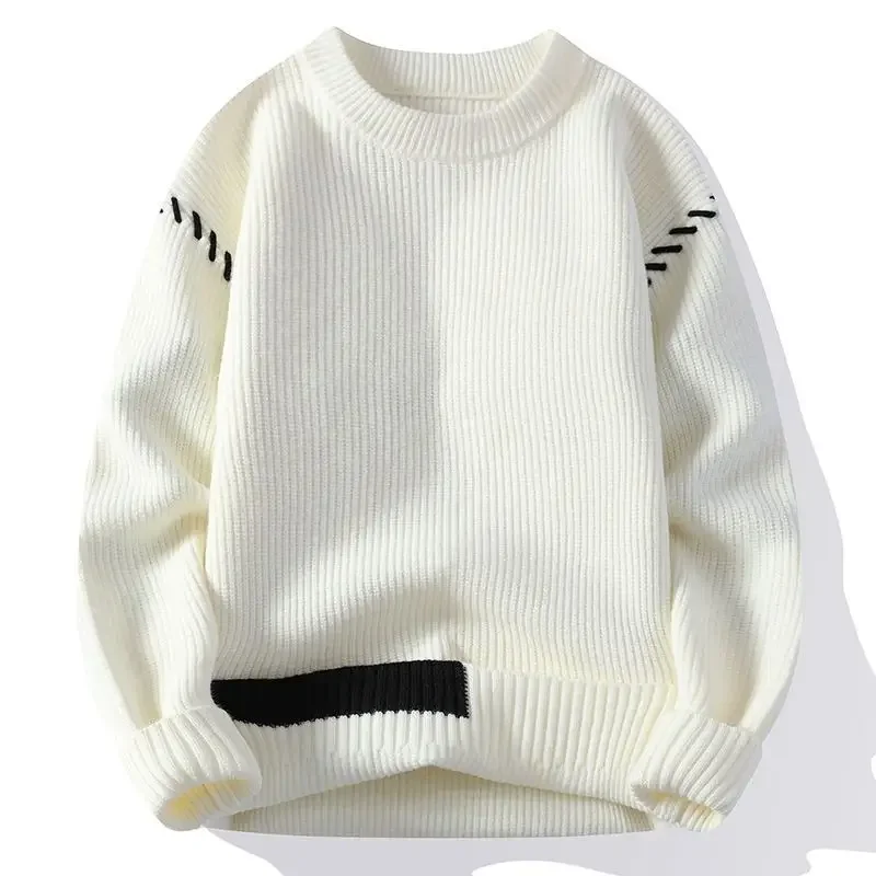 Men and Women Knitted Bottoms Trendy and Versatile Warm and Loose Fitting HalfHigh Necked Fashionable and Simple Knitted Sweater