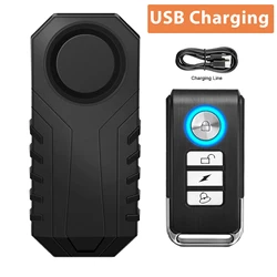 Enhanced Motorcycle Security Alarm with Remote Control - 113DB Wireless Waterproof Anti-Theft System (USB Charging Style A)