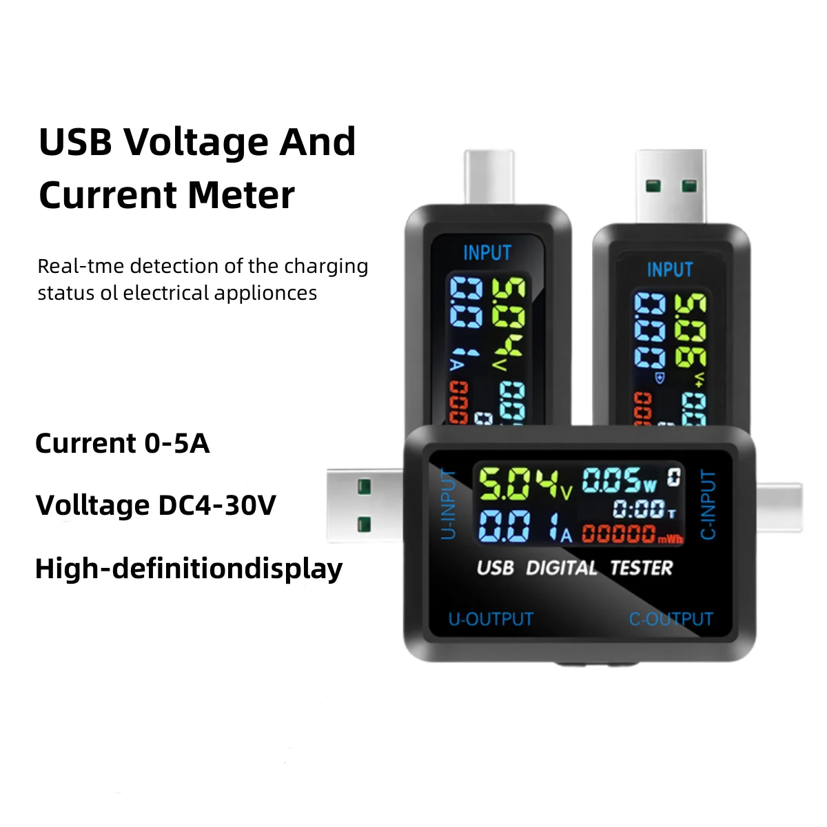 10 in 1 USB Tester DC Digital Voltmeter Amperimetro Current Voltage Meter Volt Ammeter Detector Power Bank Charger Indicator voltage tester voltage gauge