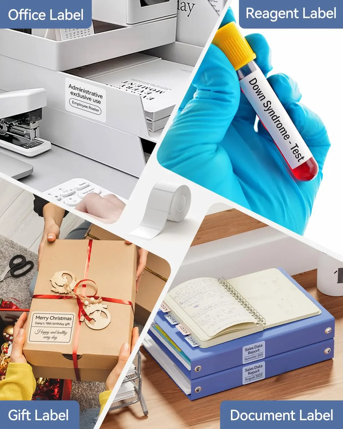 M110 Transparent Labels 40x30mm Compatible with M110/M120/M200/M220/M221 Label Printer Multi-Purpose Self-Adhesive Thermal Label