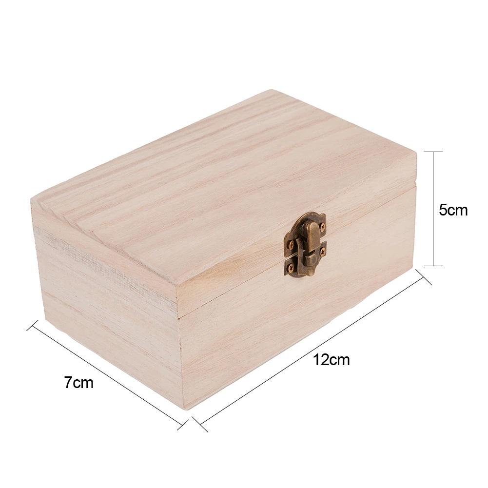 Plain Wooden Clamshell Jewelry and Storage Box