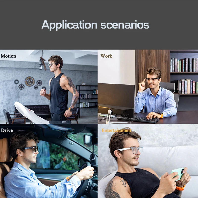 MX04 Intelligent Bluetooth Polarized Smart Glasses earphone Headset Hands-Free Calling Music Anti-BlueLight IP67 FOR IOS Android