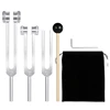 Tuning Fork Set (128Hz, 256Hz, 512Hz) Of 3 Pack,Tuning Forks With Reflex Hammer For Sound Healing Sound Vibration Tools 1