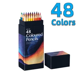Vibrant Colored Pencils Set for Adults - Soft Core Sketching & Coloring (48 Colors)