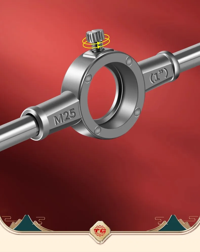 Hand Tap and Die Set with Handle for Thread Repair Rethreading Screws Combination Tool Kit Manual Socket Wrench Thread Repair