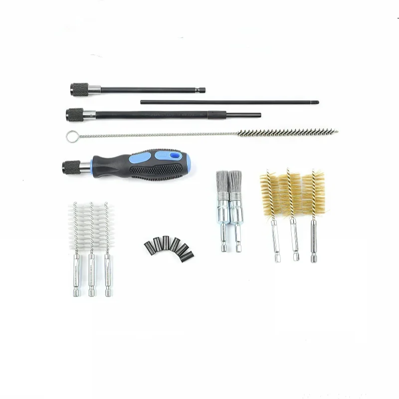 19pcs Diesel Fuel Injector Seat Cleaner Set Washing Cleaner Bristle Kit Cleaning Brushes Auto Repair Tools Car Cleaning Tool
