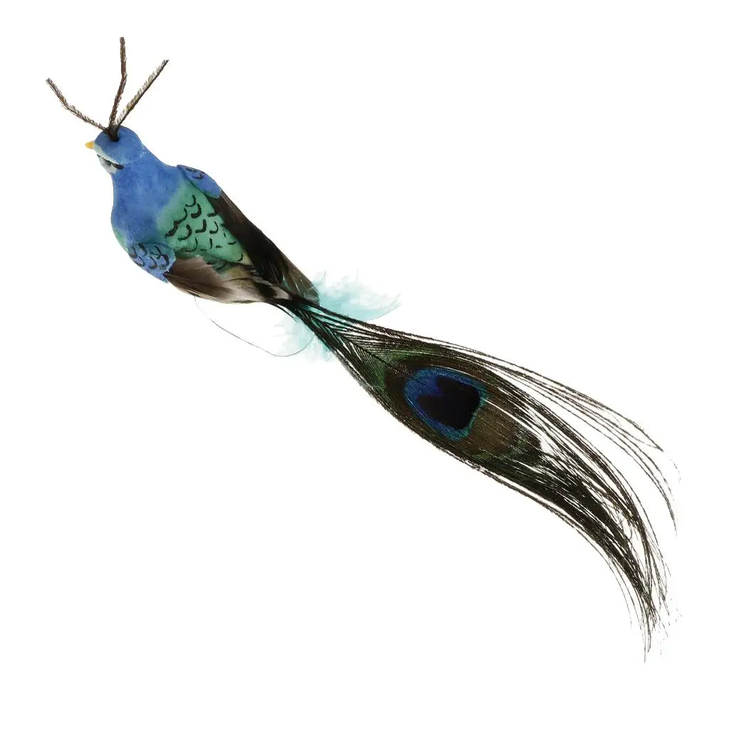 Creative Decor Gift Bird Ornaments Small Peacock Model Toy Garden Sculpture