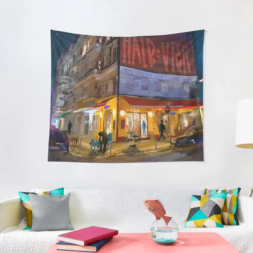 

Night in A Street Tapestry Living Room Decoration Wall Hanging Wall Tapestry