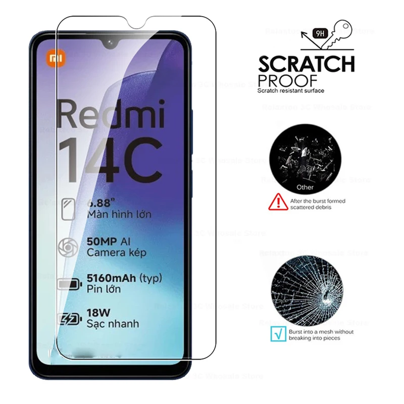 Premium HD Clear Tempered Glass Screen Protector Set (4-Pack)