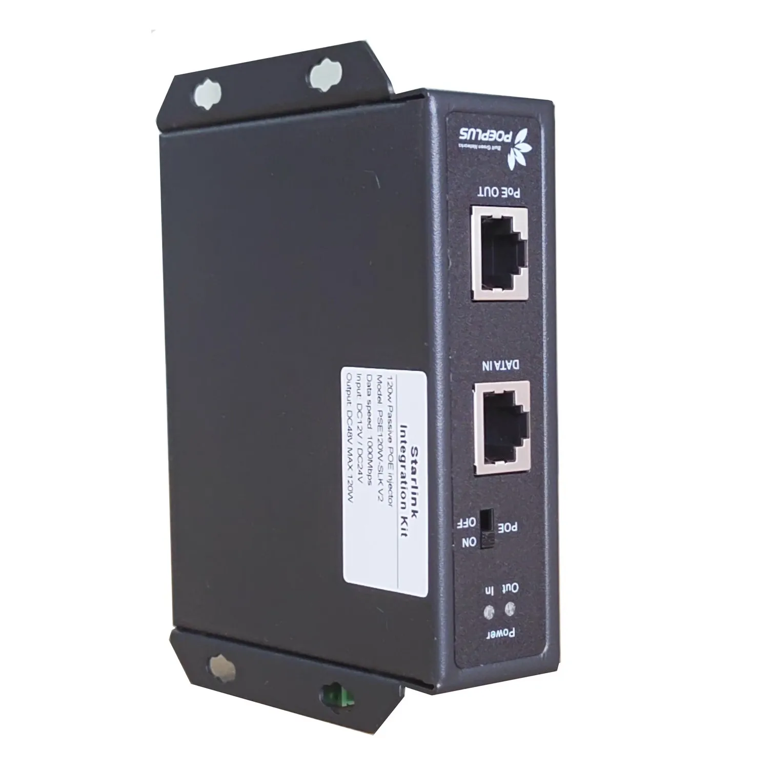 POE 인젝터, 스타링크 GEN2 호환, 12Vdc-48Vdc, 듀얼 DC 입력, 150w