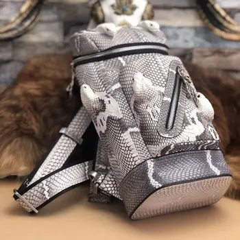 2023 New Designer Python Leather Men's Chest Bag Leisure Snakeskin Motorcycle Bag For ManFashion Large Capacity Travel Bag 50