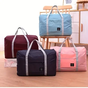 ⁦Portable Foldable Travel Duffle Bag Large Capacity Sports Gym Bag, Lightweight Carry On Luggage duffle bag Coach bag Travel bag⁩ – תמונה ⁦1⁩