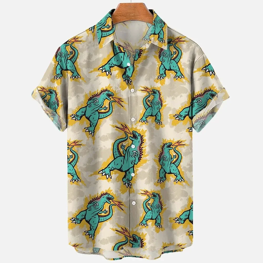 

2024 Hawaii Men's Fashion and Comfort Are Suitable Short-sleeved Tops Beach Travel Surf Casual Shirts Oversized Men's Shirts