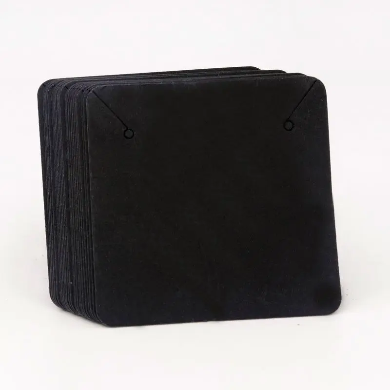 50pcs 5*5cm Colorful Square Blank Kraft Black White Paper Jewelry Necklace Earring Card Label Tags Handmade DIY Accessories jewelry cards