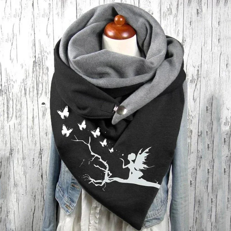 

Wolf pattern 3D Printed Scarf and Shawl Warm for Women and Men