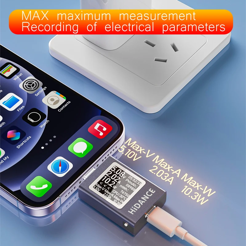 13 in 1 DC 4.5-50V 0-12A 다기능 디지털 디스플레이 DC 전압 전류계 전력계 Type-c 휴대폰 충전 PD3.1 테스터