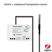 Tuya Smart Zigbee Switch With Temperature Sensor Passive Dry Contact Zigbee Relay Work With Home Assistant - Image 3
