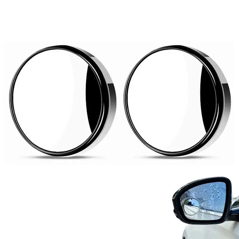 Espelho lateral ajustável do carro, Espelho de ponto cego, Espelho retrovisor convexo, Stick On Design, 360 graus ajustável