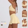 1609-9c3925.jpg Ctenkevet Women Chest Padding And High Elasticity Bra Set 2Pcs Tennis Skirt Sportswear Female Golf Suits Sport Outfit For Woman