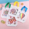 DIY Colored Graffiti Bags Crayons Painting Handbag Non-woven Children Drawing Toys Color Cognition Painting Material TMZ 6