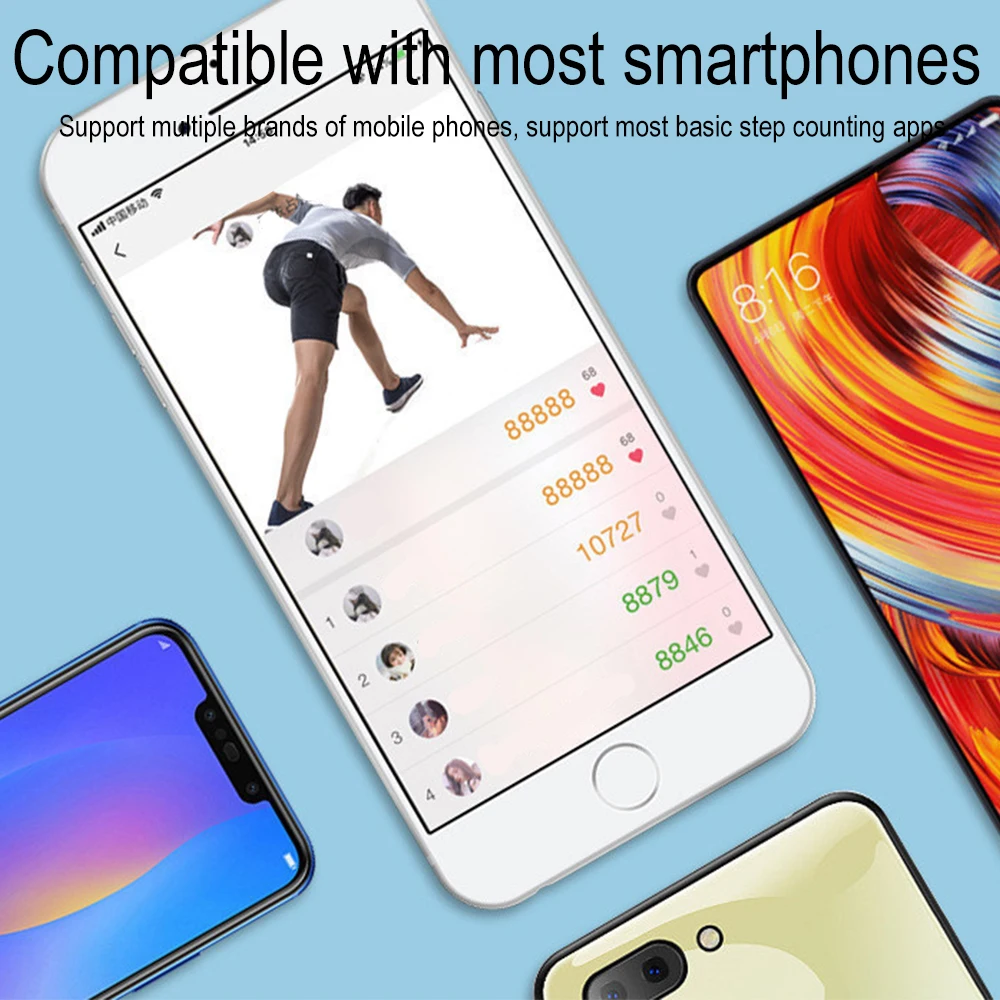 Desk Walking Swing Shaker Mobile Phone Stand Holder Pedometer Brush Stepper For Phone Wiggler Counter For Iphone Samsung Xiaomi