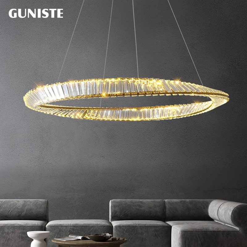 

Crystal chandelier light luxury living room lamp modern simple restaurant creative designer bedroom main lamp household lamp