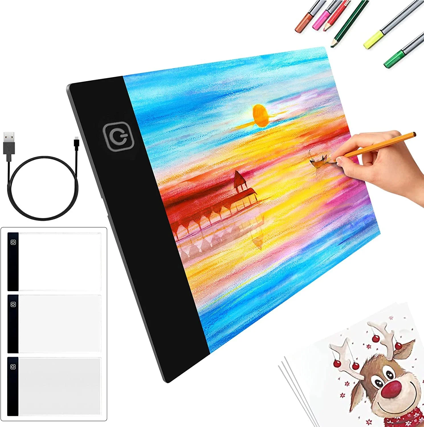 A3/A5 Painting Light Pad Tracing White LED Artcraft Light Box Bright Pad for Sketching, Diamond Painting 4pcs set diy diamond painting clips for led diamond painting light box pad copy board diy 5d painting clip accessories