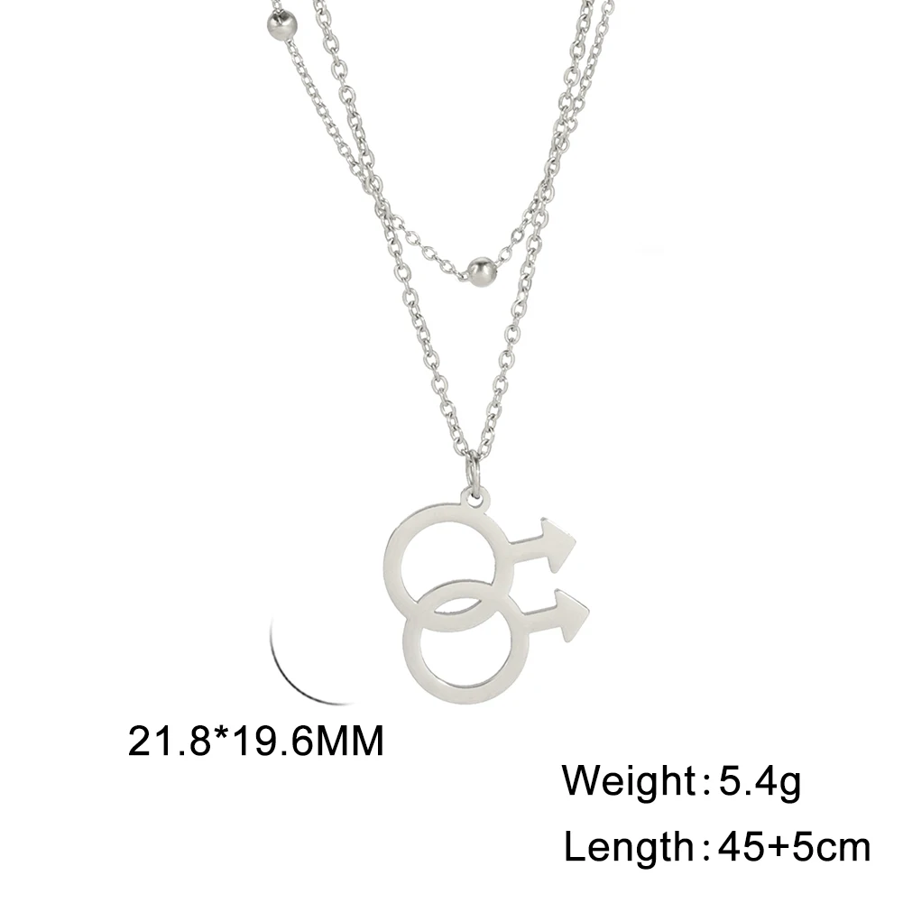 YAFEINI Collana Lesbica In Argento Sterling 925 Con Simbolo LGBT - Gioiello Orgoglio Lesbico Per Coppie, Regalo