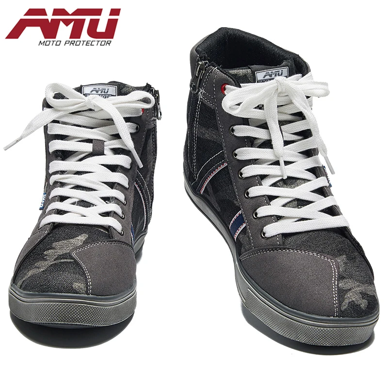 Motorbike boots Leisure Motorcycle Shoes Men'S woman boots shatter-resistant breathable street moto city commuter men