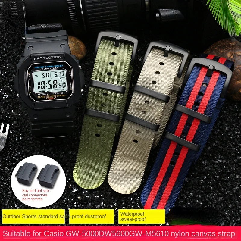 Cinturino In Tela Di Nylon Per Casio G-Shock Ga-110/100/120/200/300/400 Gd-100/110/120 Dw-5600 Gw-M5610 Cinturino Cinturino Da Polso