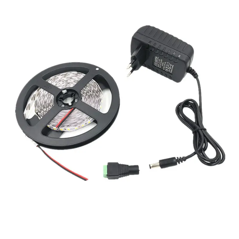 Striscia Led Smd 5050 2835 12 V 5M 60Led/M Impermeabile Flessibile Led Nastro Spina Di Alimentazione Kit 12 V Volt Luce Notturna Decorazione Della Cas