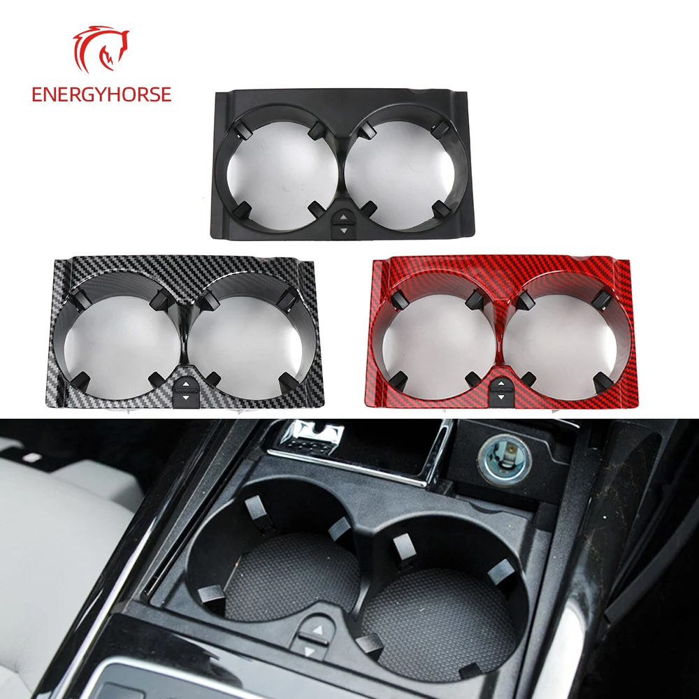For Mercedes W212 Car Centre Console Drink Cup Holder Carbon Fiber Benz E-Class E200 E260 E300 E320 E400 2009-2015 |