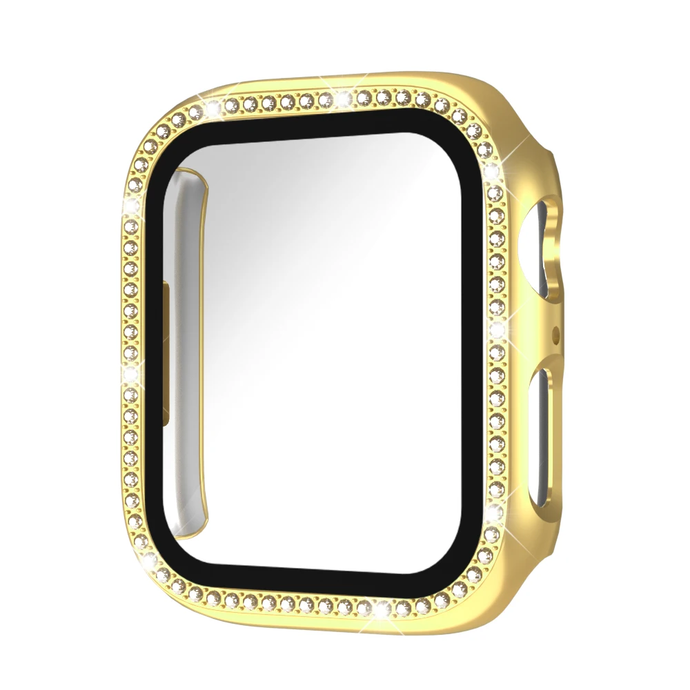 Sparkling Protective Apple Watch Case with Glass Screen Protector