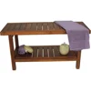 The Original 36" Spa Teak Shower Bench with Shelf  Premium Teak Oil 3