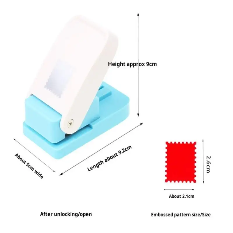 Rectangle Postage Stamp Craft Punch Lever Action Paper Scrapbooking Tool Precision Punching Card Making DIY Craft Supplies