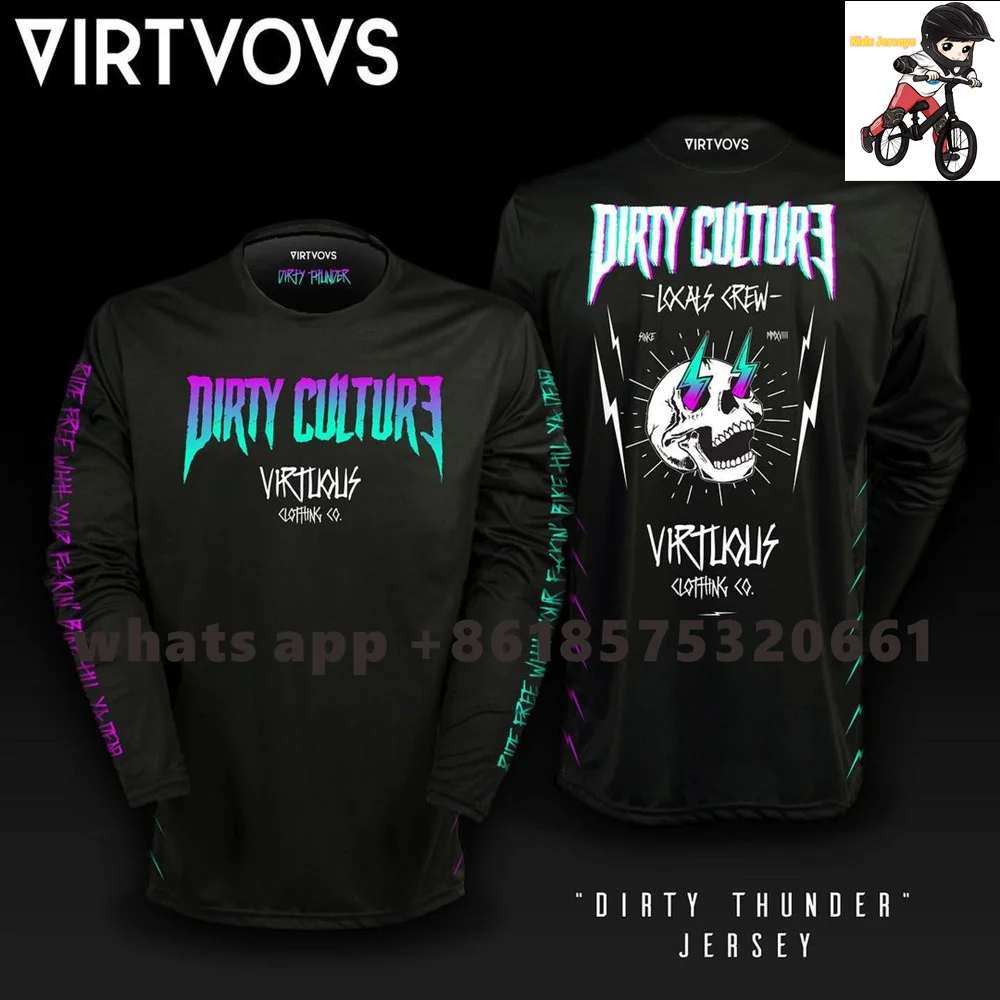 Balance Bike Jersey Kids Off Road Atv Racing T-Shirt Am Bicicletta Ciclismo Downhill Jersey Moto Anti-Wear Jersey Mtb Boys Top