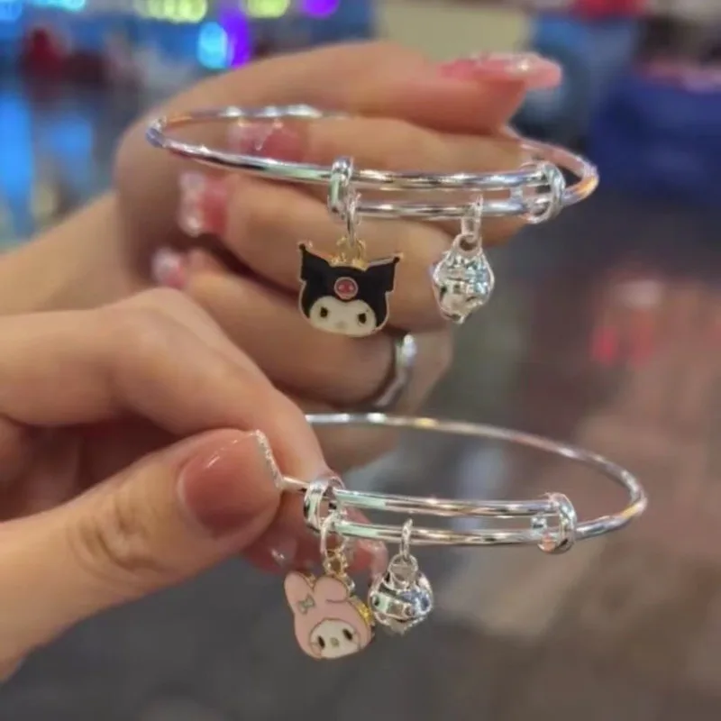 

Женский мультяшный браслет Sanrio с собакой корицы Kuromi усадочный размер браслет для пары лучший друг праздничный подарок браслет